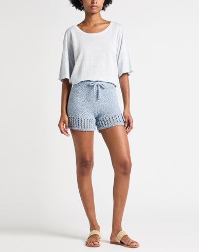 Woman Shorts & Bermuda Shorts Light blue Size S Cotton