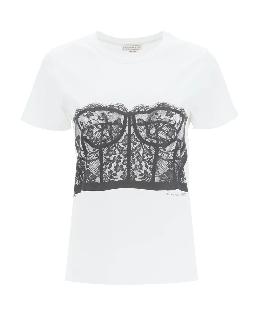 Bustier print T-shirt