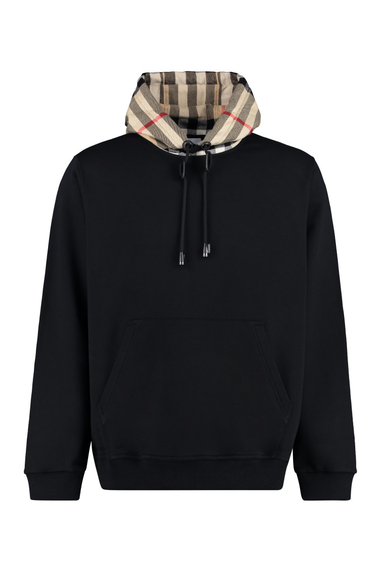 Black Relaxed Solid Hoodie