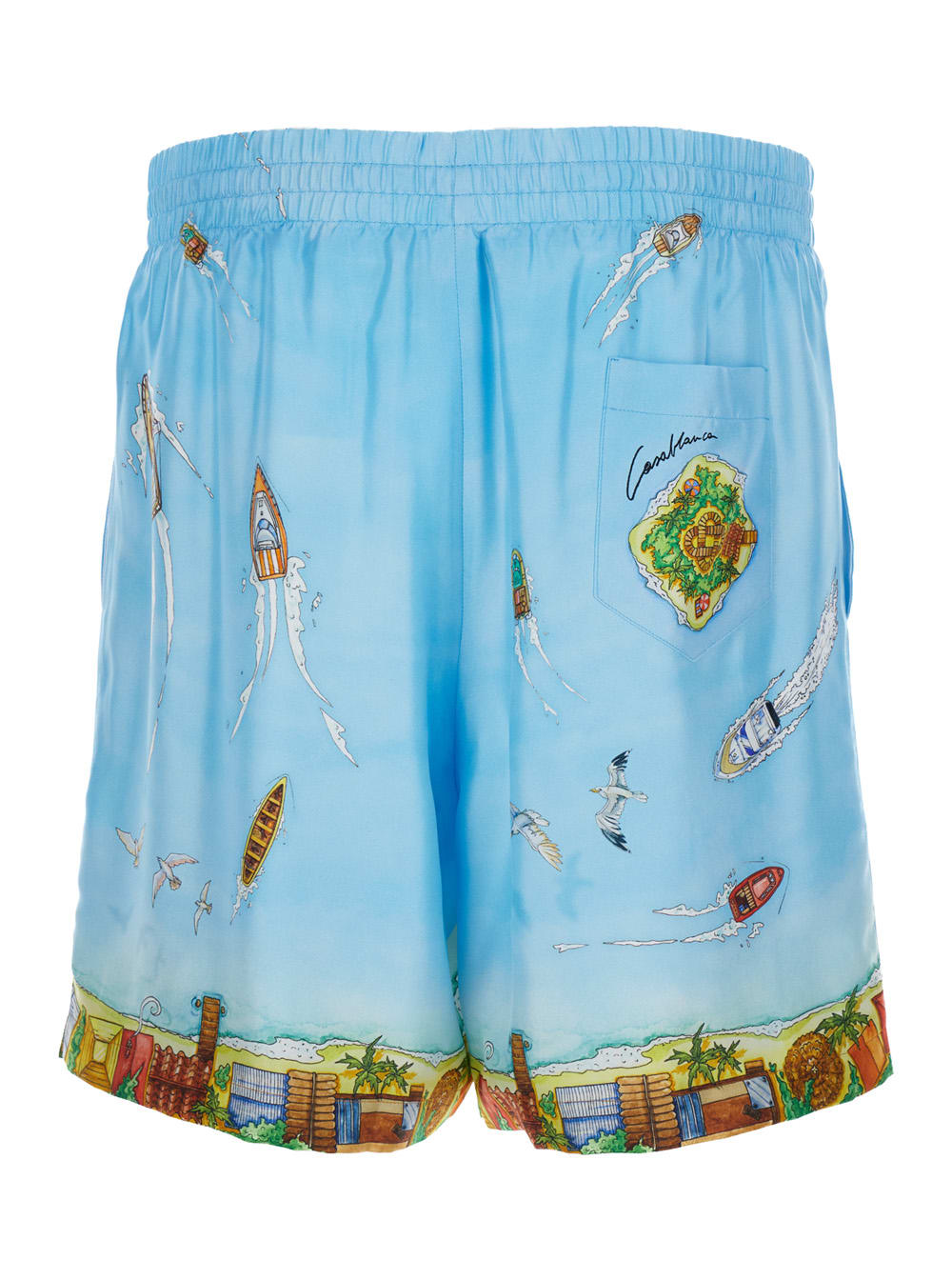 Unisex Silk Shorts With Drawstrings
