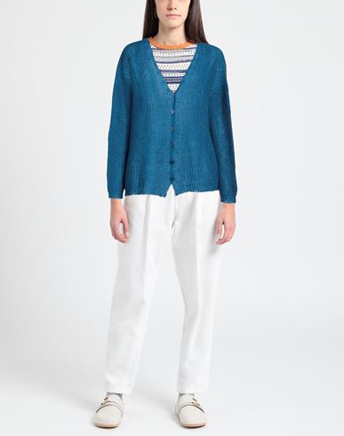 Pink Memories Woman Cardigan Blue Size 2 Acrylic, Mohair wool, Polyamide, Wool