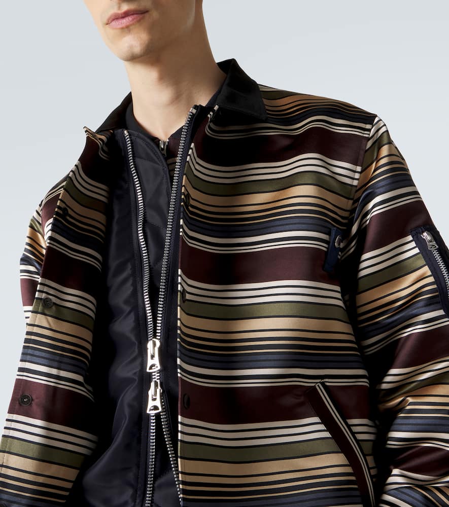 Striped blouson jacket