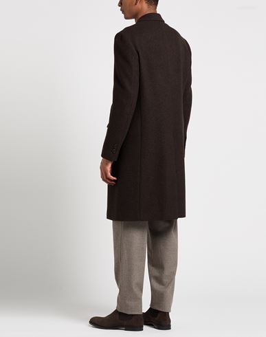 Man Coat Dark brown Size 40 Wool, Silk, Nylon, Cashmere