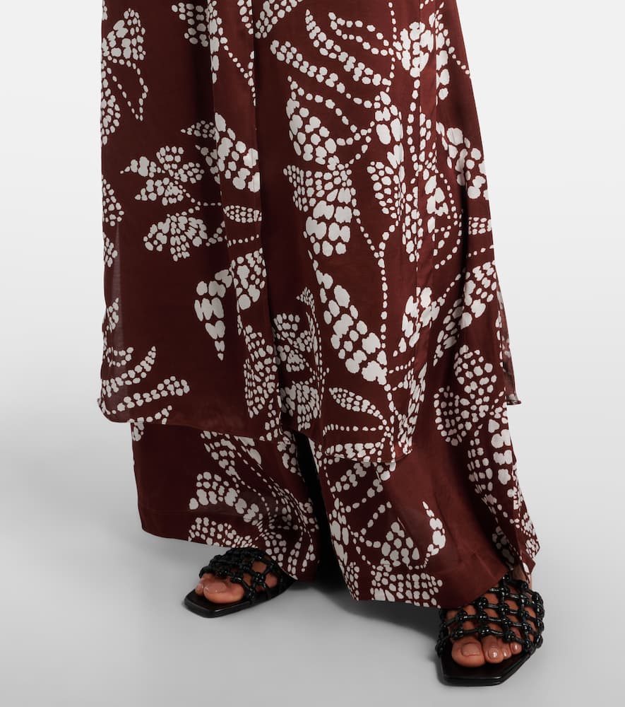Lea printed beach cover-up