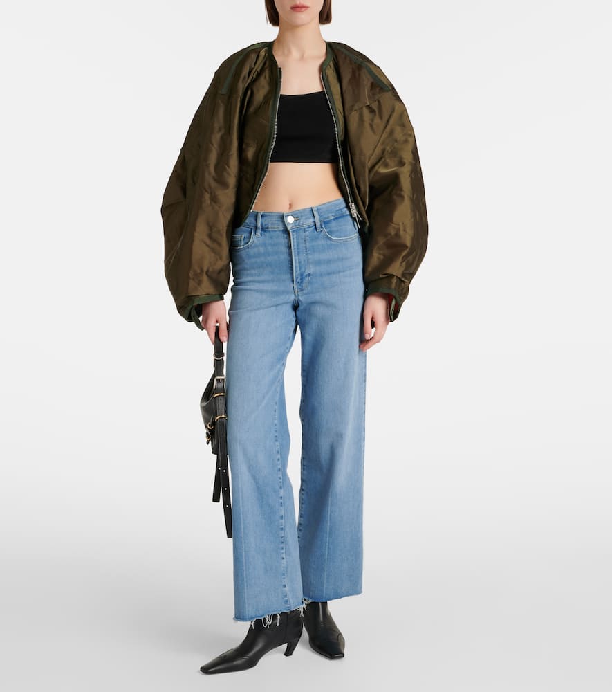 Le Slim Palazzo high-rise wide-leg jeans