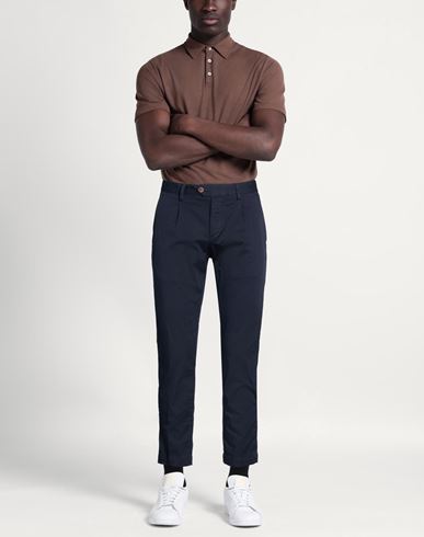 Man Pants Navy Size 31 Cotton, Elastane