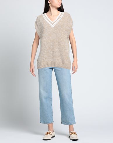Purotatto Woman Sweater Sand Size 12 Cotton, Polyamide