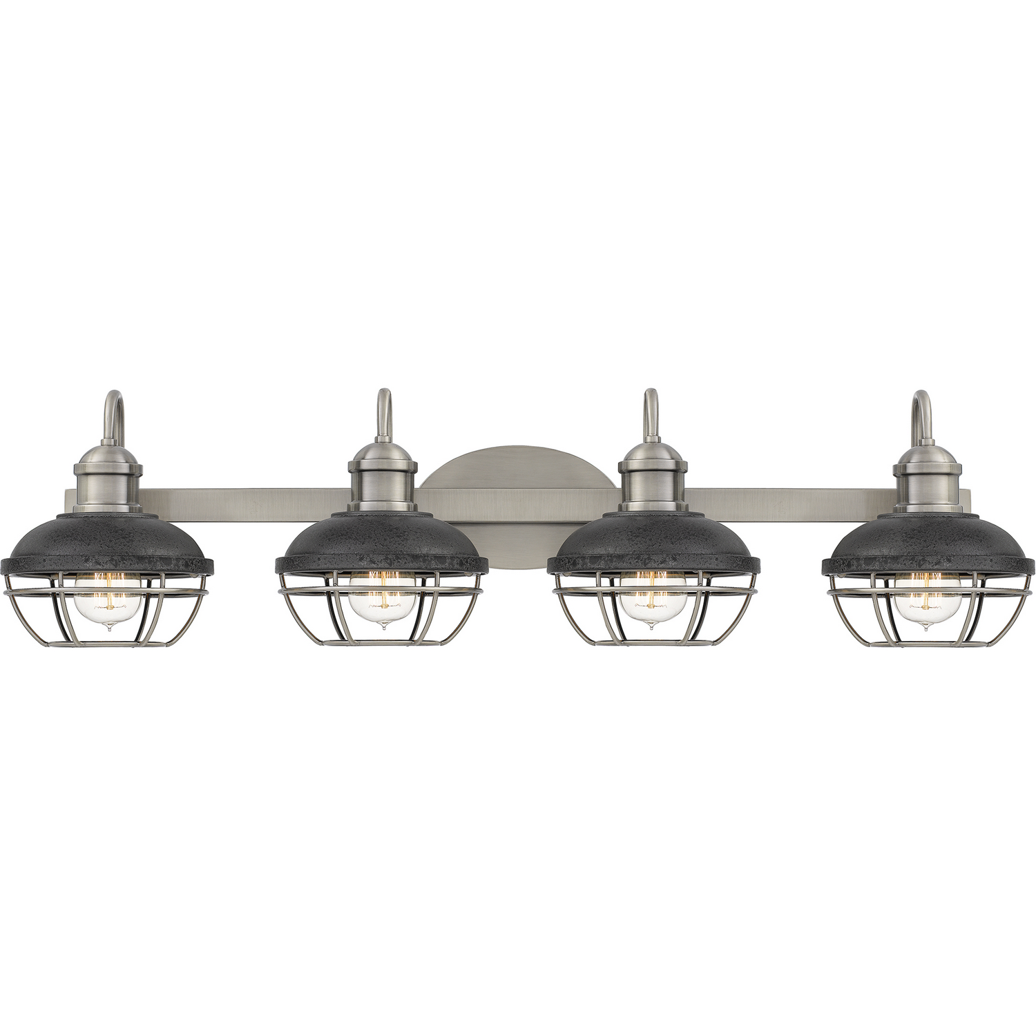 Sandpiper 4-Light Bathroom Vanity Light in Antique Polished Nicke