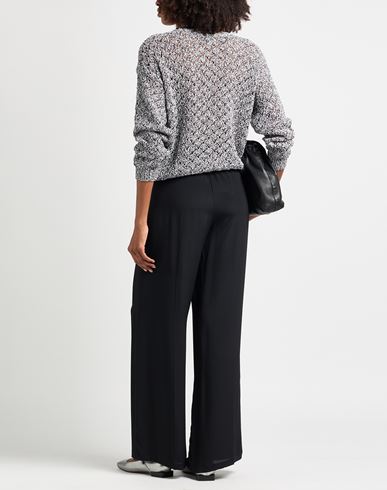 Woman Pants Black Size 2 Acetate, Silk