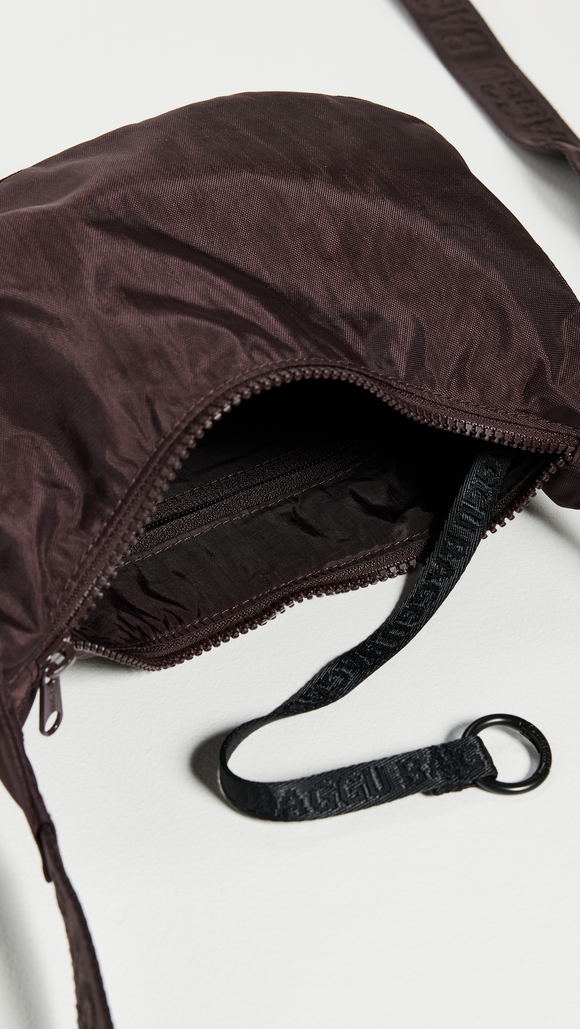 BAGGU Small Nylon Crescent Bag Chocolate Plum One Size