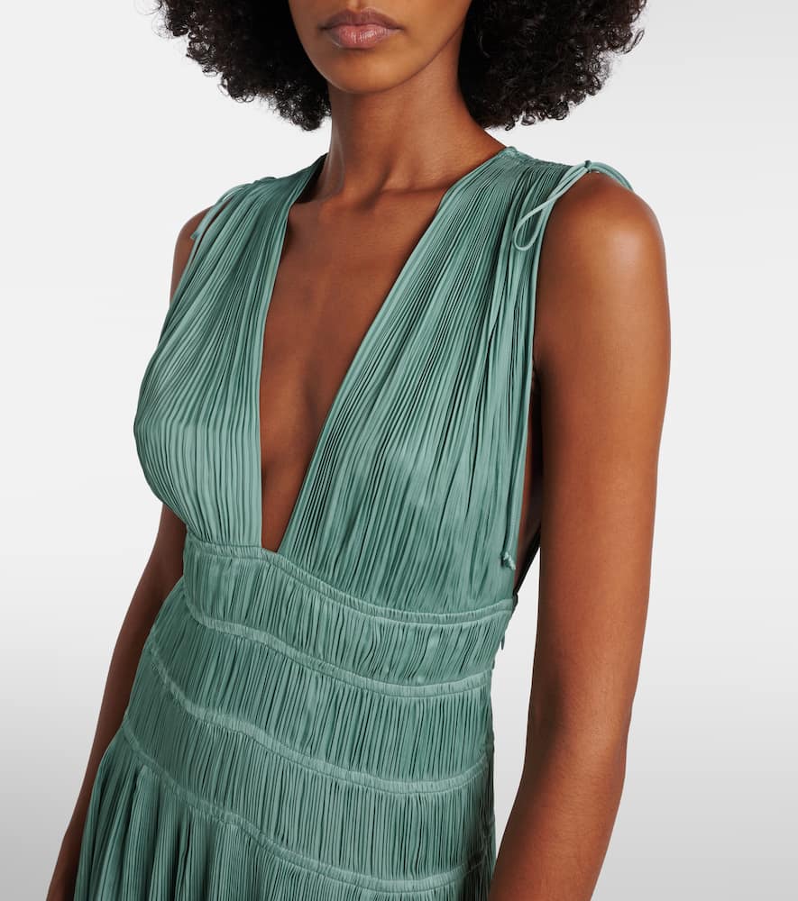 Tasneem satin plissé gown