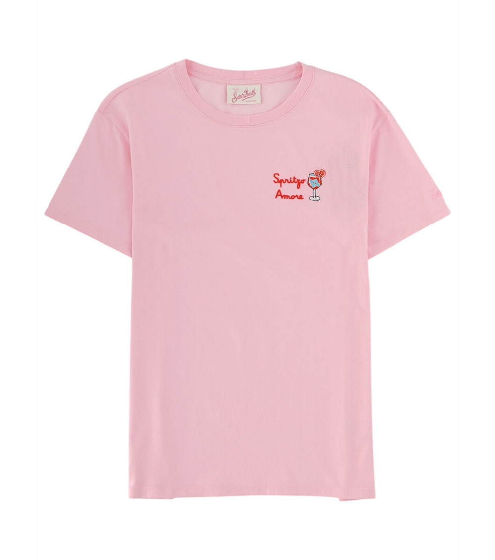 Pink Graphic Crew Neck T-Shirt