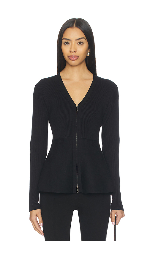 ALIGNE Faye Zip Up Cardigan in Black. XS. Also in L