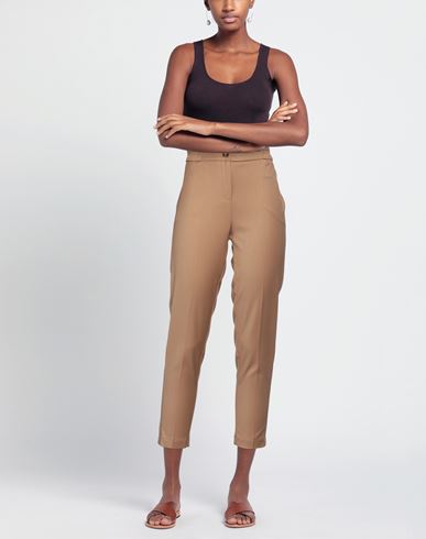 Woman Pants Camel Size 8 Polyester, Viscose, Elastane