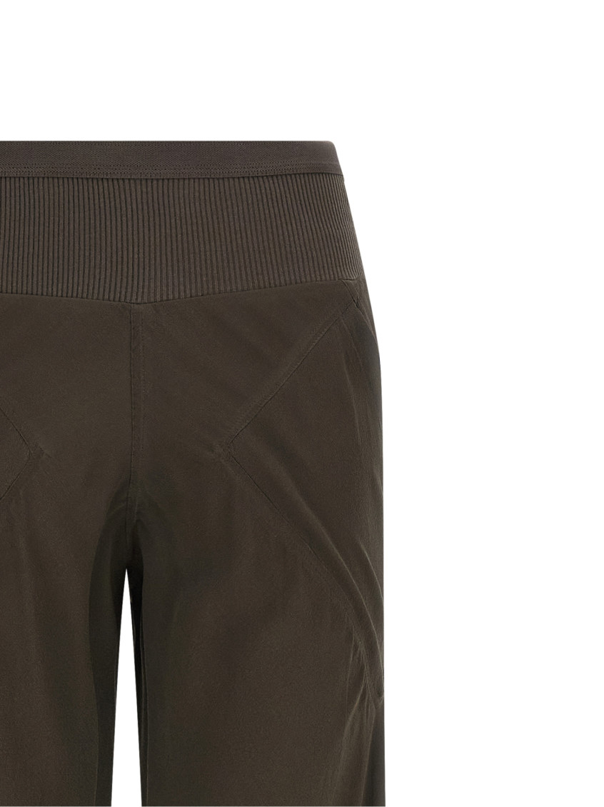 Rick Owens - wide leg trousers bias cut seam detailing