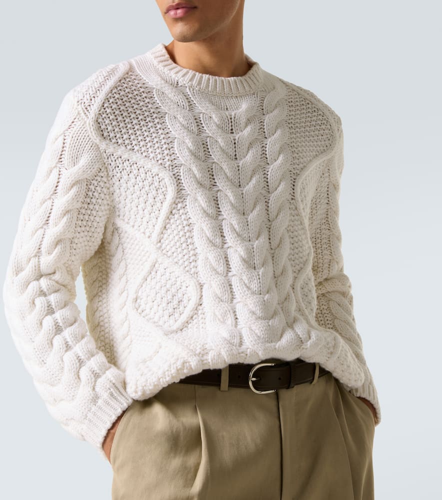 Cable-knit cashmere sweater