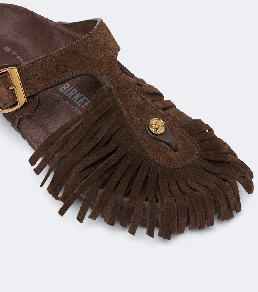 X Birkenstock Gizeh fringed suede sandals