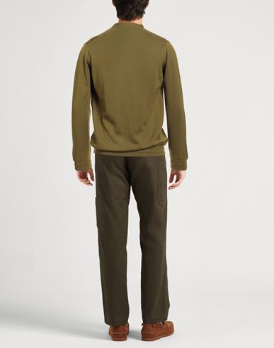 Man Cardigan Military green Size 40 Merino Wool