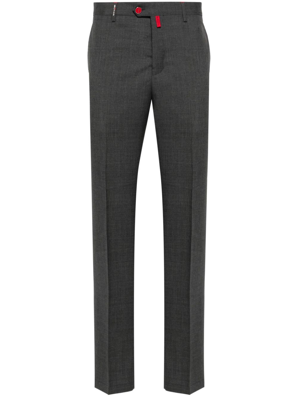 Logo-embroidered slim-fit trousers - Blue