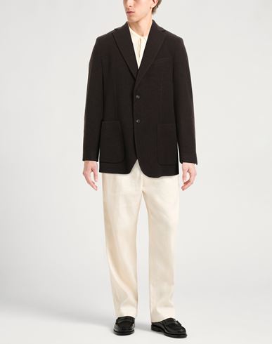Circolo 1901 Man Blazer Dark brown Size 40 Wool, Cashmere