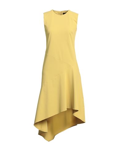 Woman Mini dress Yellow Size 4 Polyester, Elastane