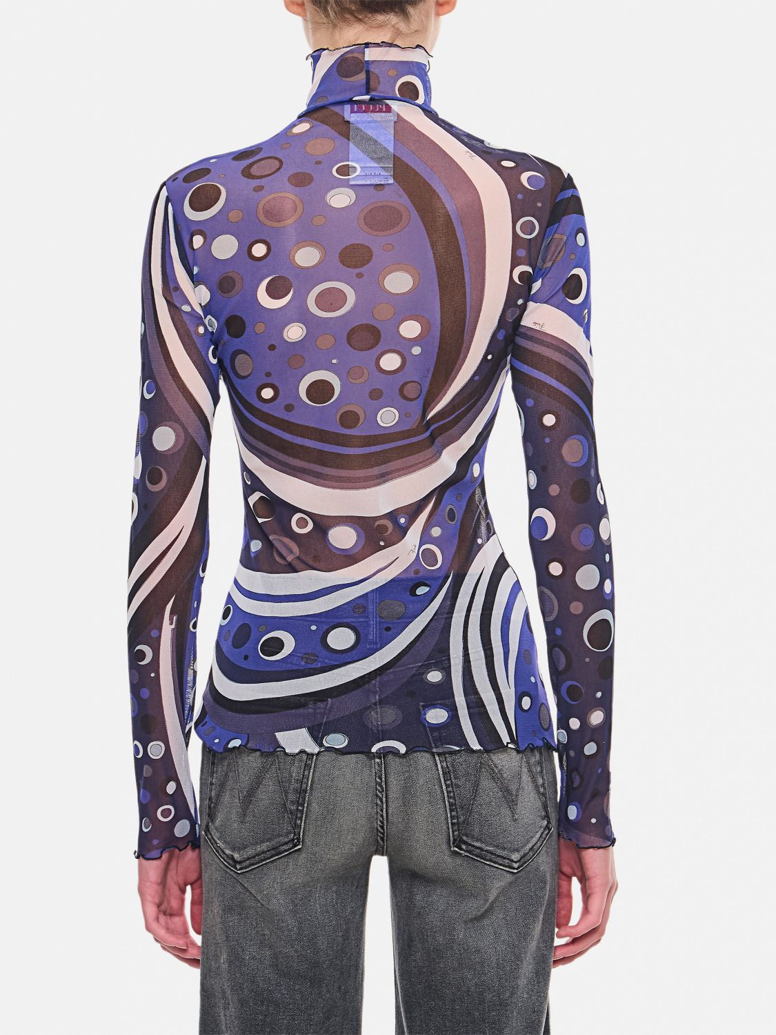 Graphic-print top - Blue