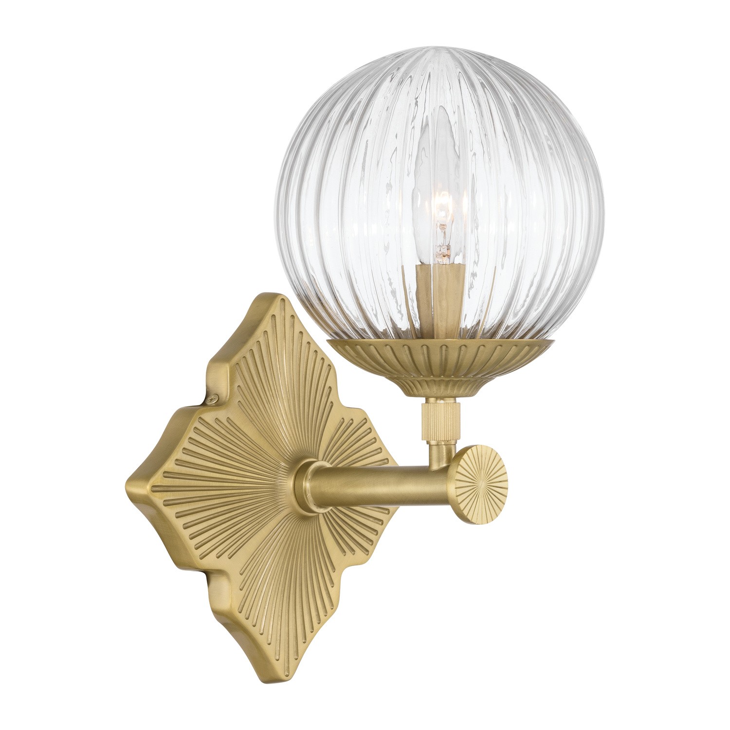 Aged Brass Wall Sconce from the Orly Collection