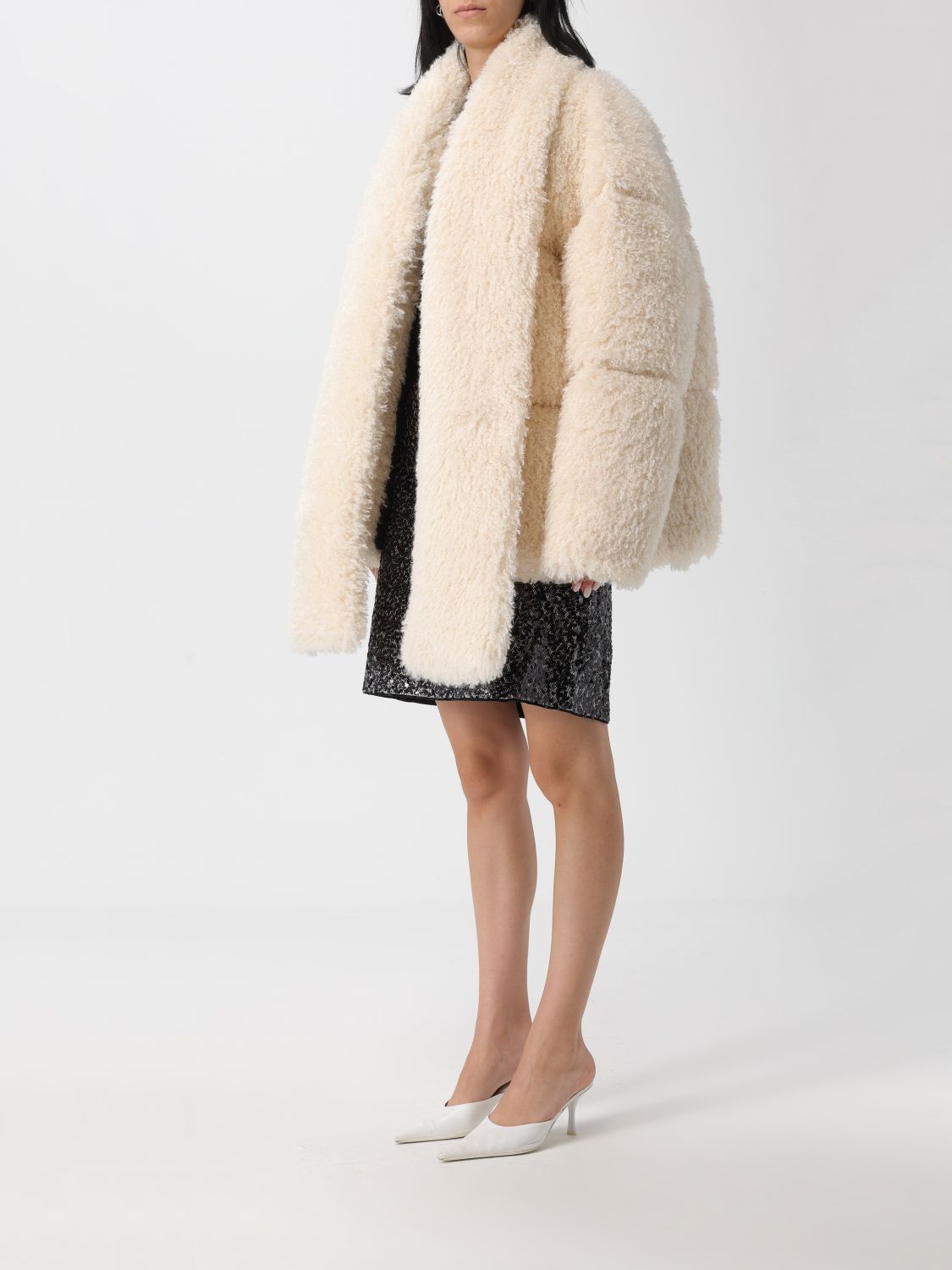 Fur Coat Woman color White