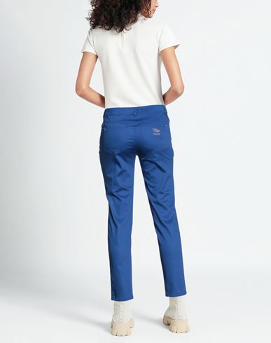 Woman Pants Blue Size 6 Cotton, Elastane