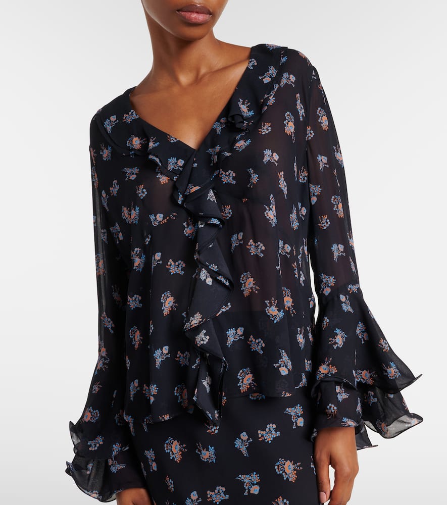 Airy Daydream floral georgette blouse