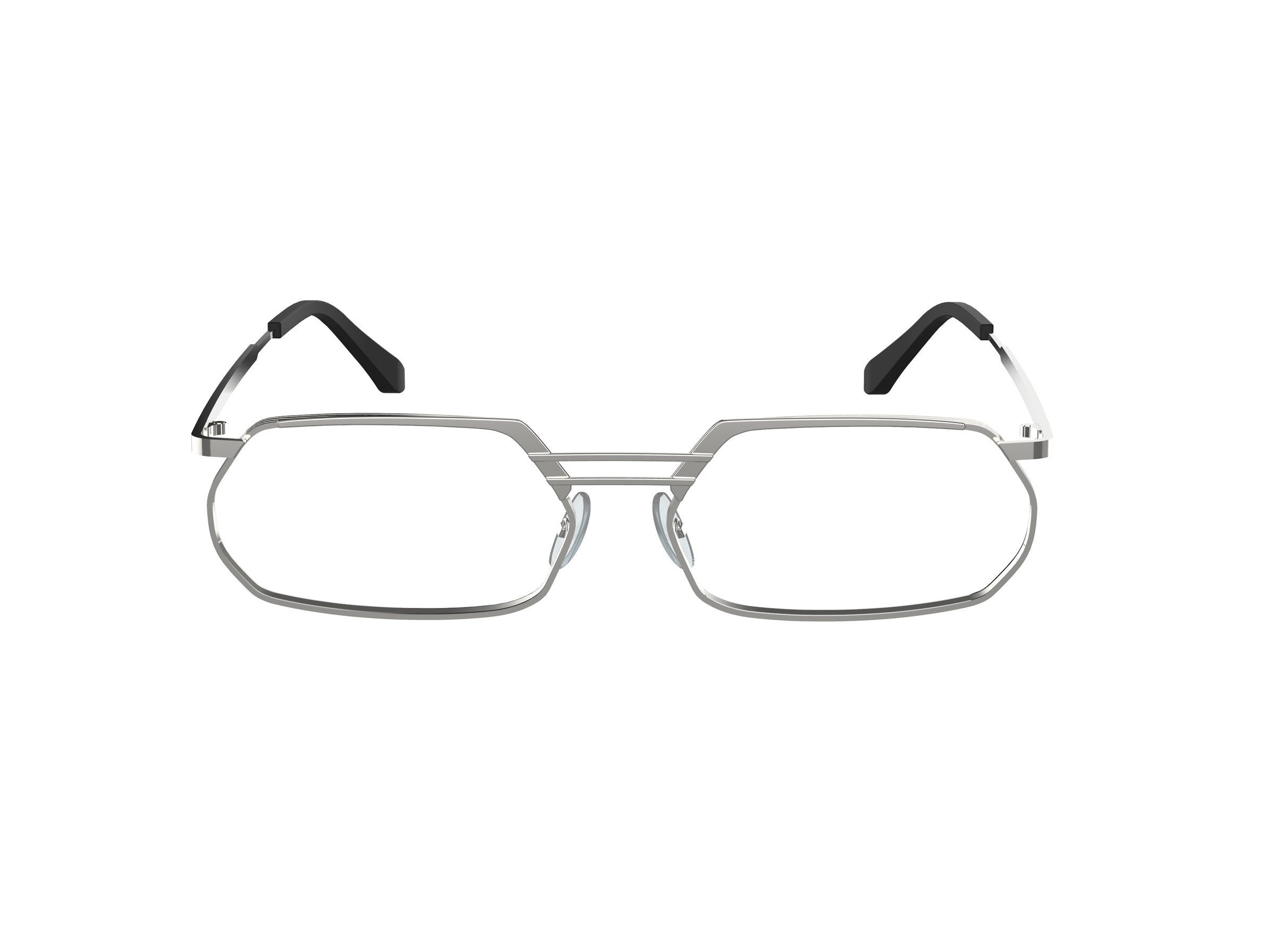 XLAB Unisex Borocay fotocromatico Montature da vista Metallo Argento Squadrata Demo