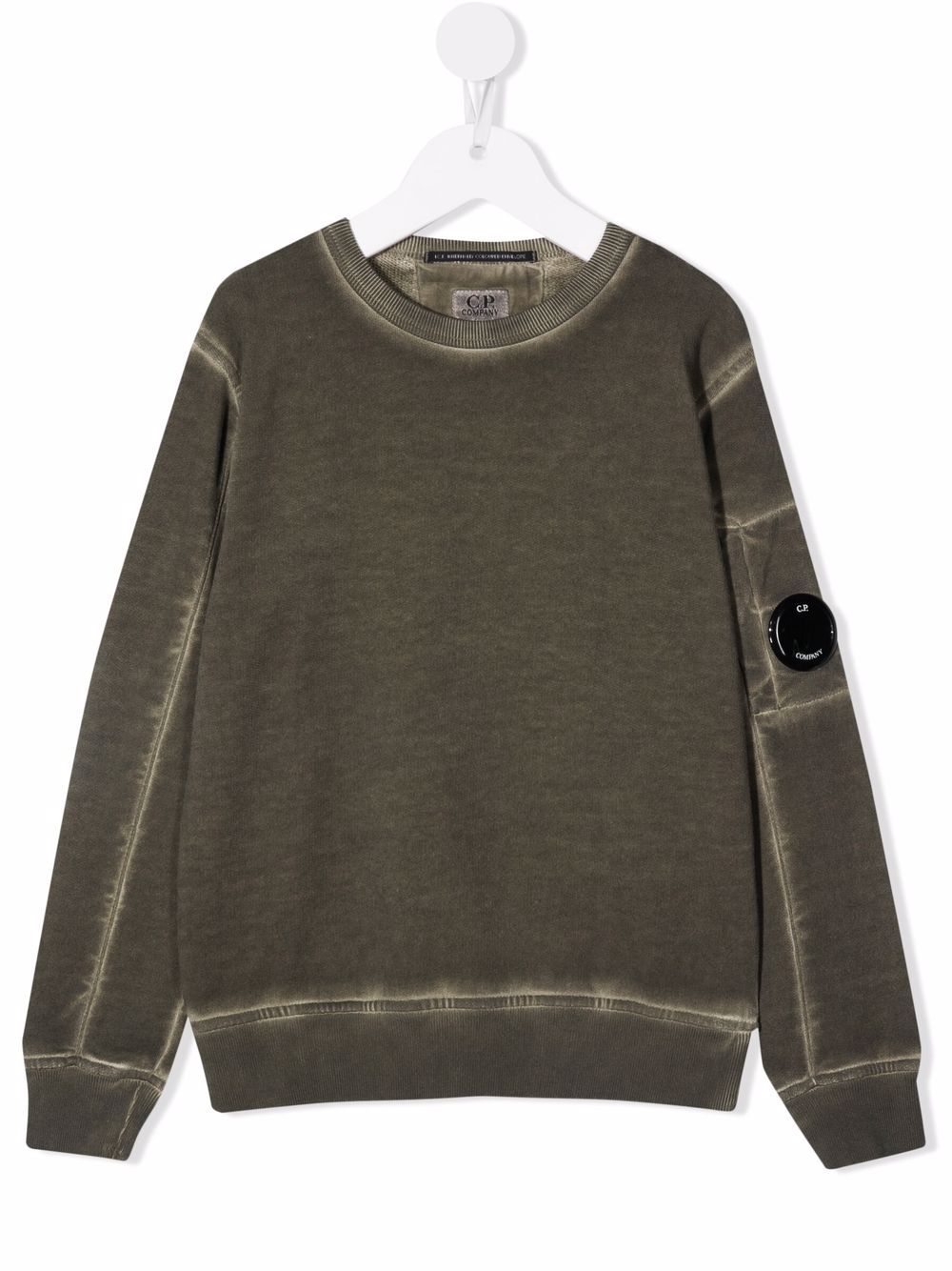 Lens-detail cotton sweatshirt - Green