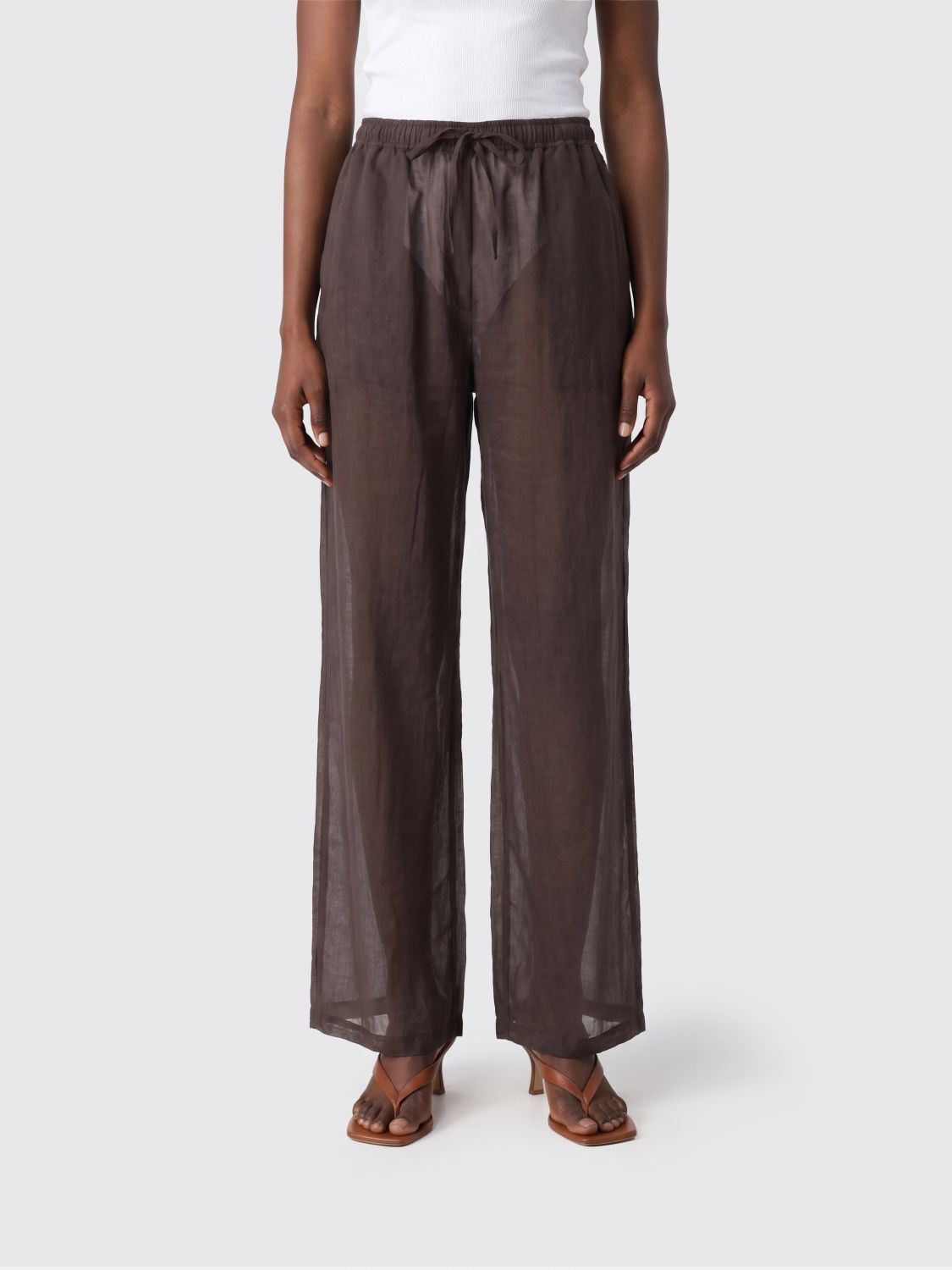 Pants Woman color Brown