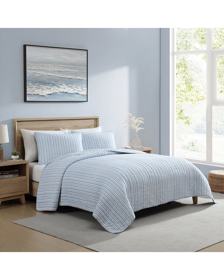 Coleridge Stripe Reversible Cotton Quilt Set