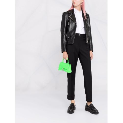 Tailored straight-leg trousers - Black