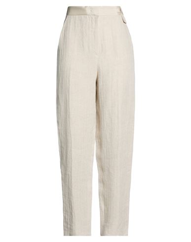 Woman Pants Beige Size 8 Linen, Viscose
