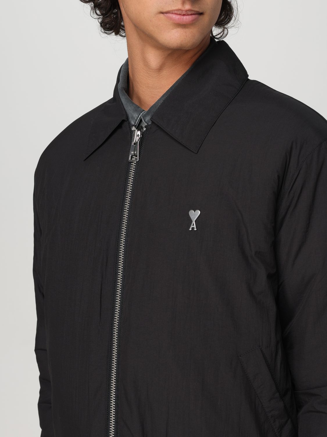 Crumpled Canvas Bomber Jacket