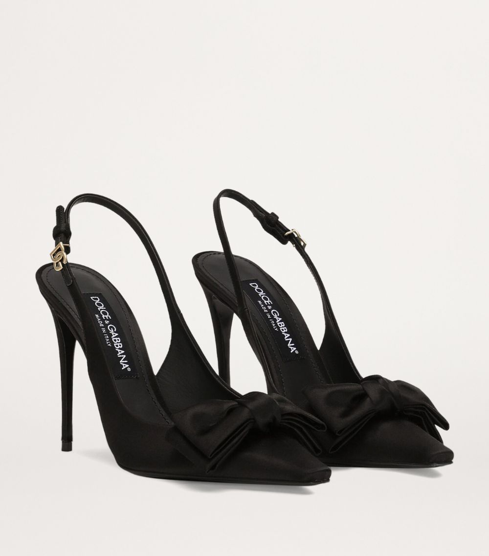 Satin Mun Slingback Pumps 105