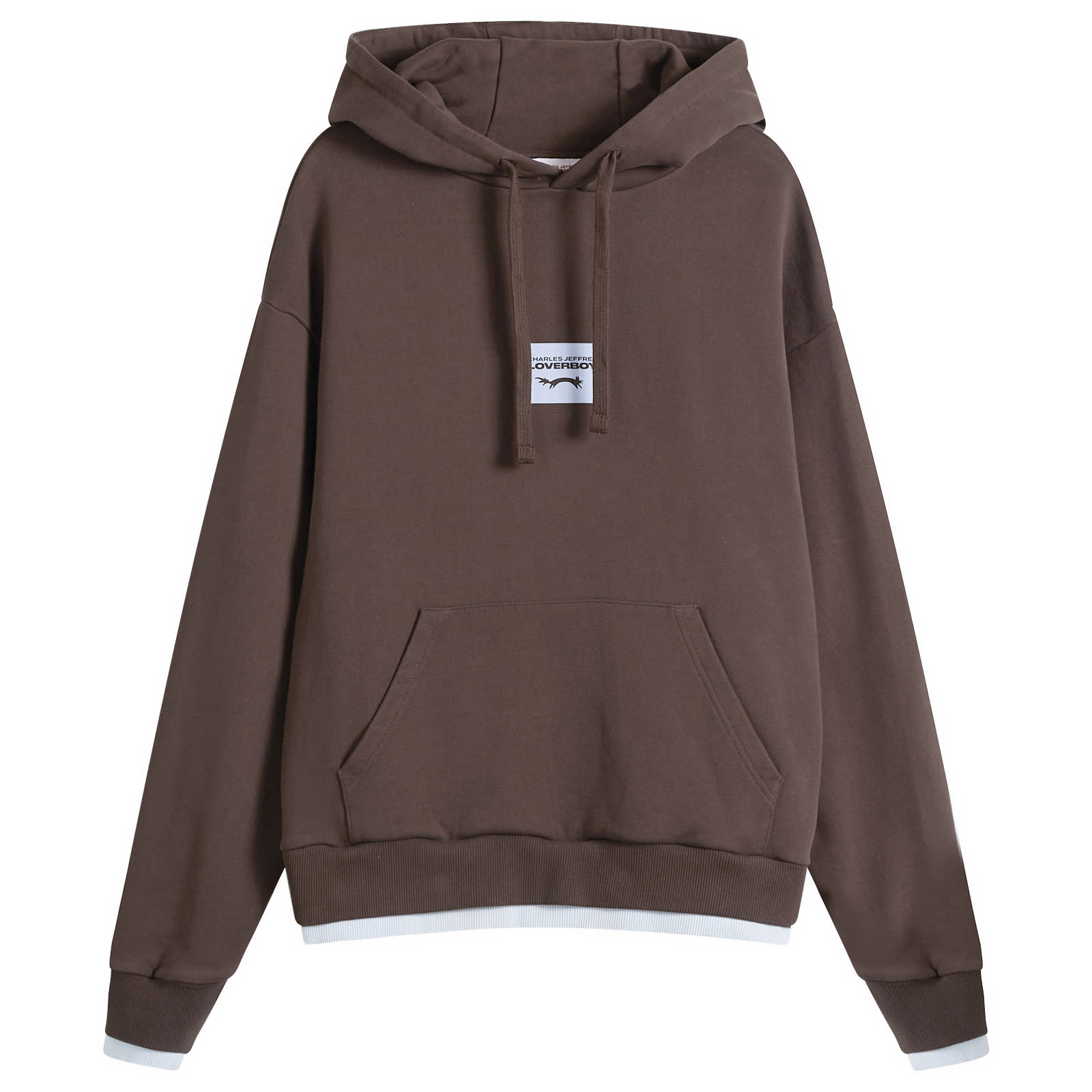 Women's Rabbit Ears Hoodie in Brown/Light Blue