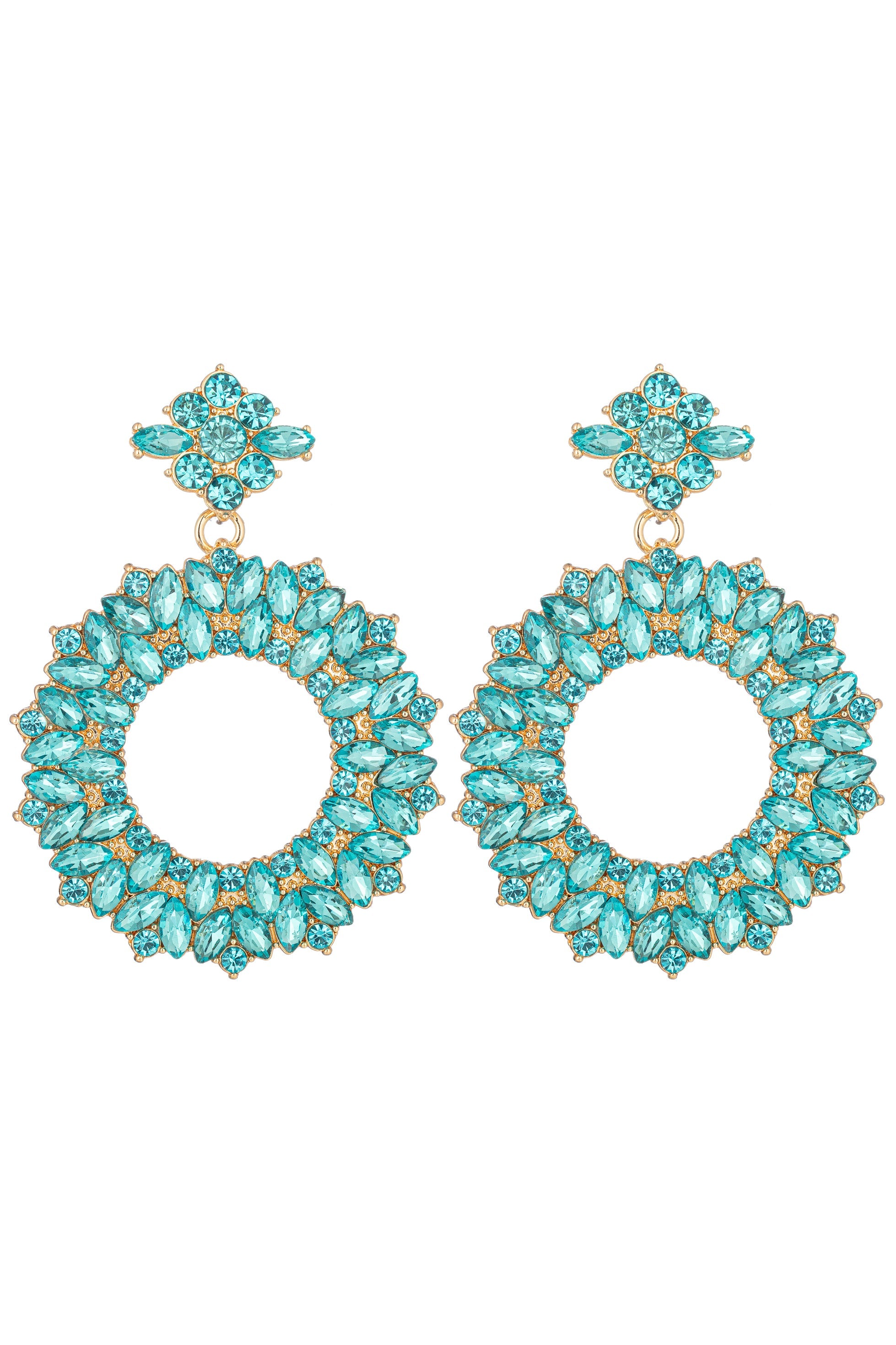 Stephanie Teal Loop Earring