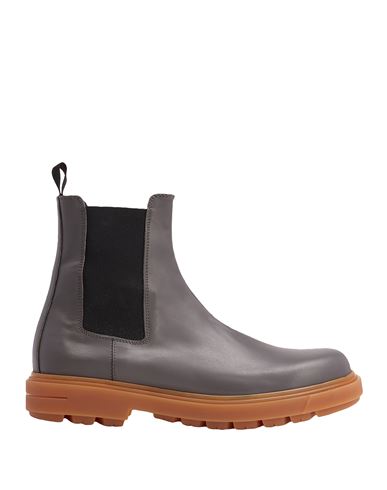 Rubber Leather Chelsea Boot Man Ankle boots Grey Size 10 Calfskin