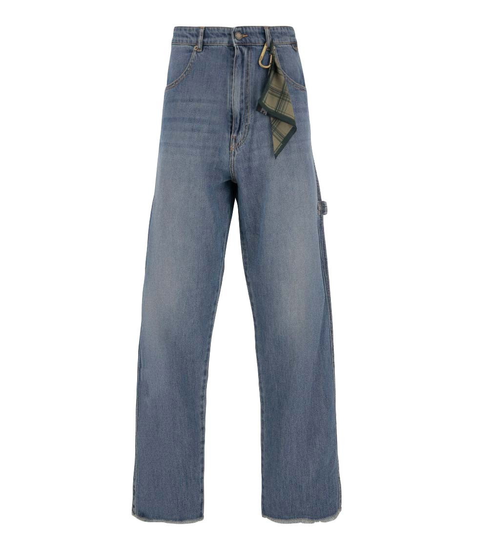 Blue Mid Rise Jeans