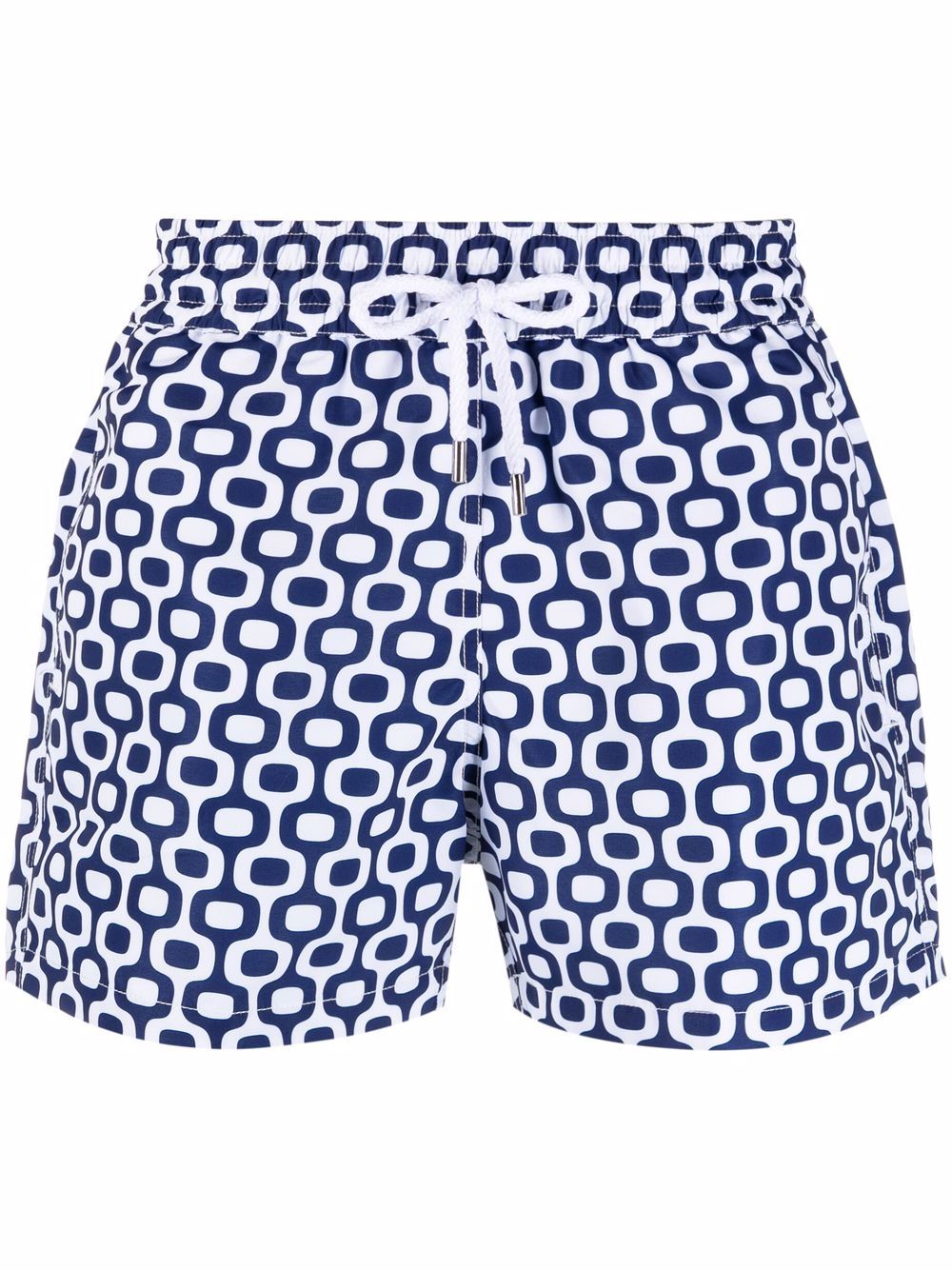 Geometric-print swim shorts - Blue