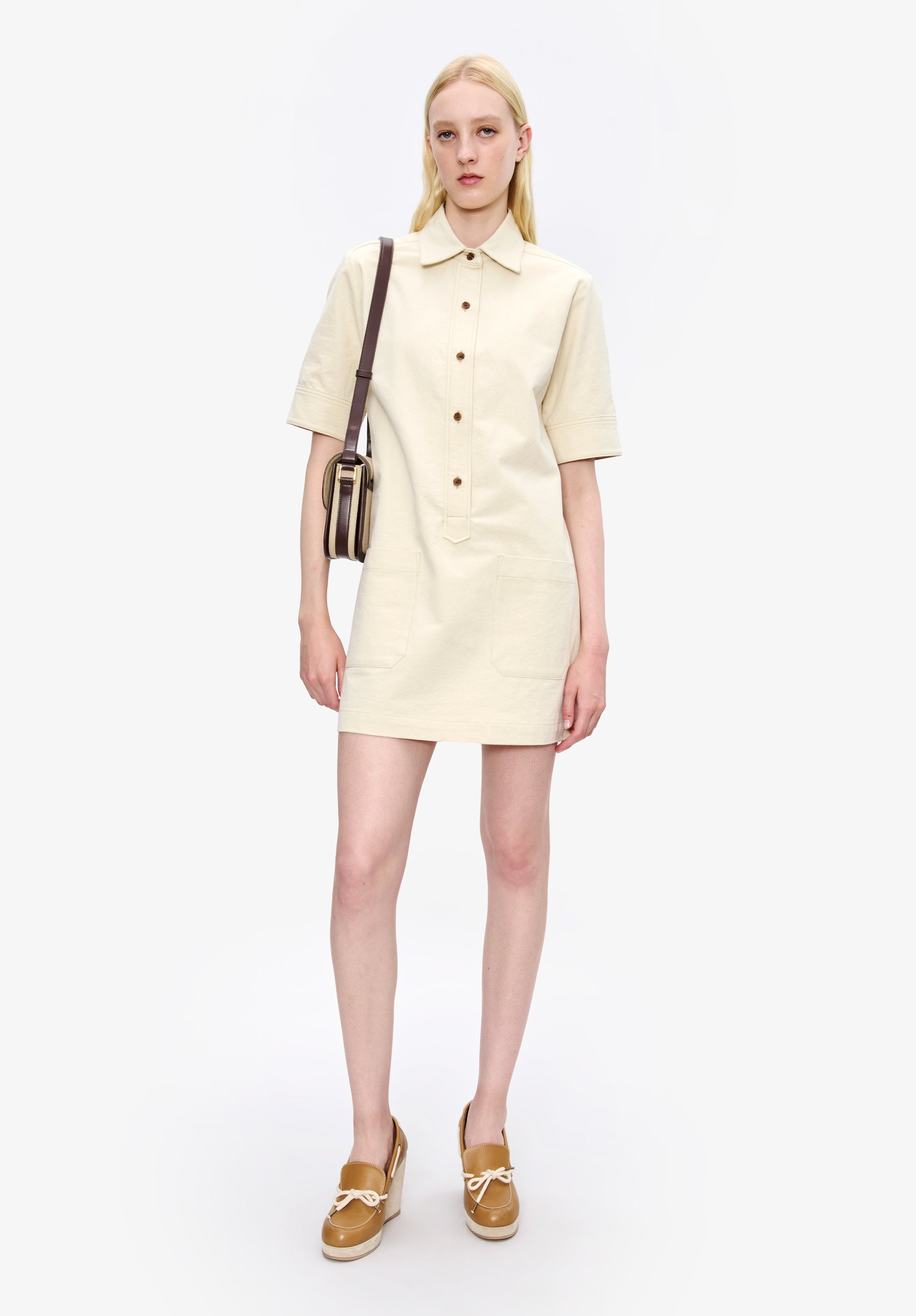 A. P.C. Women's Poly dress Size: 34 in Ecru