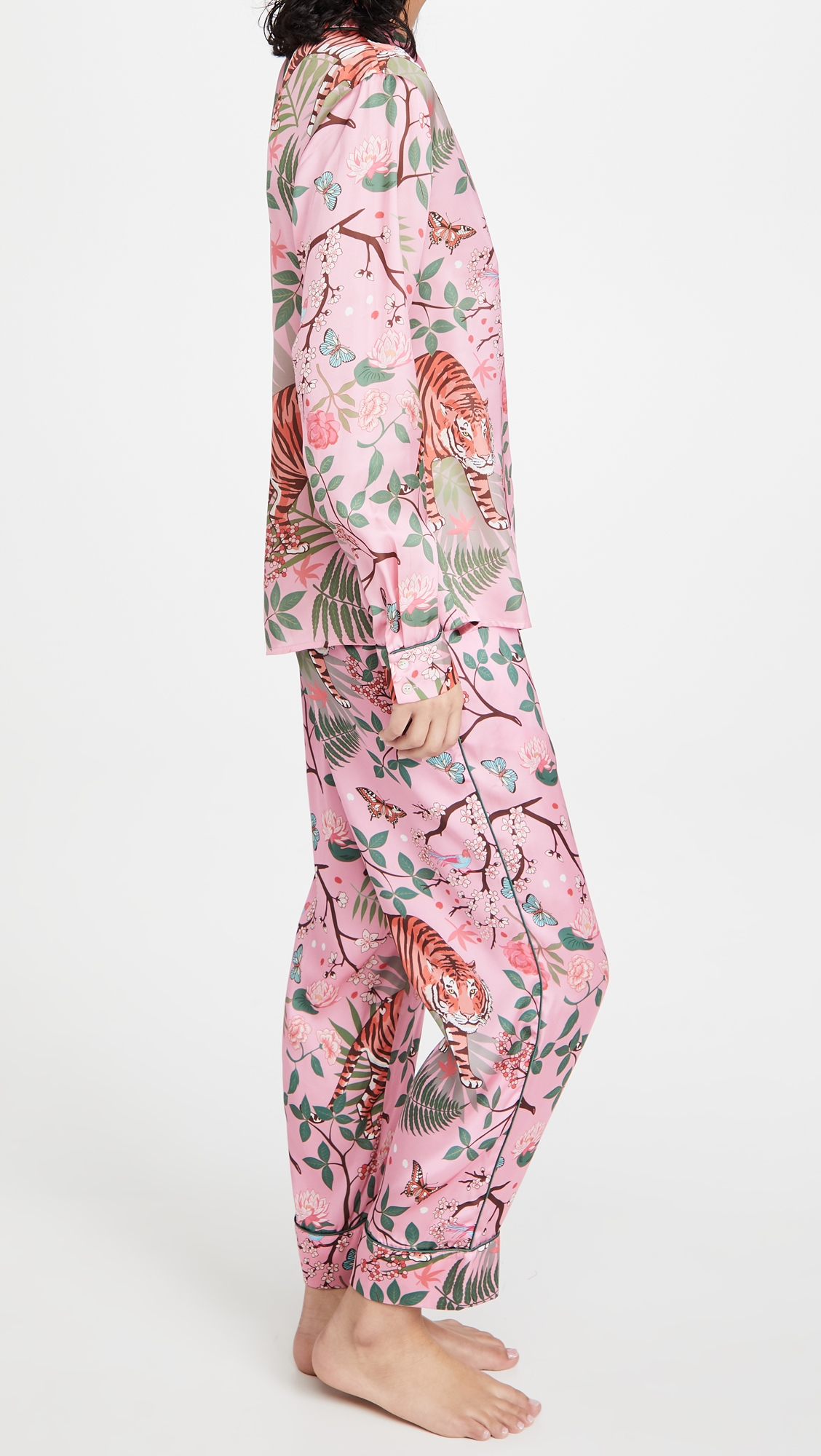 Tiger Blossom Pajama Set Orange