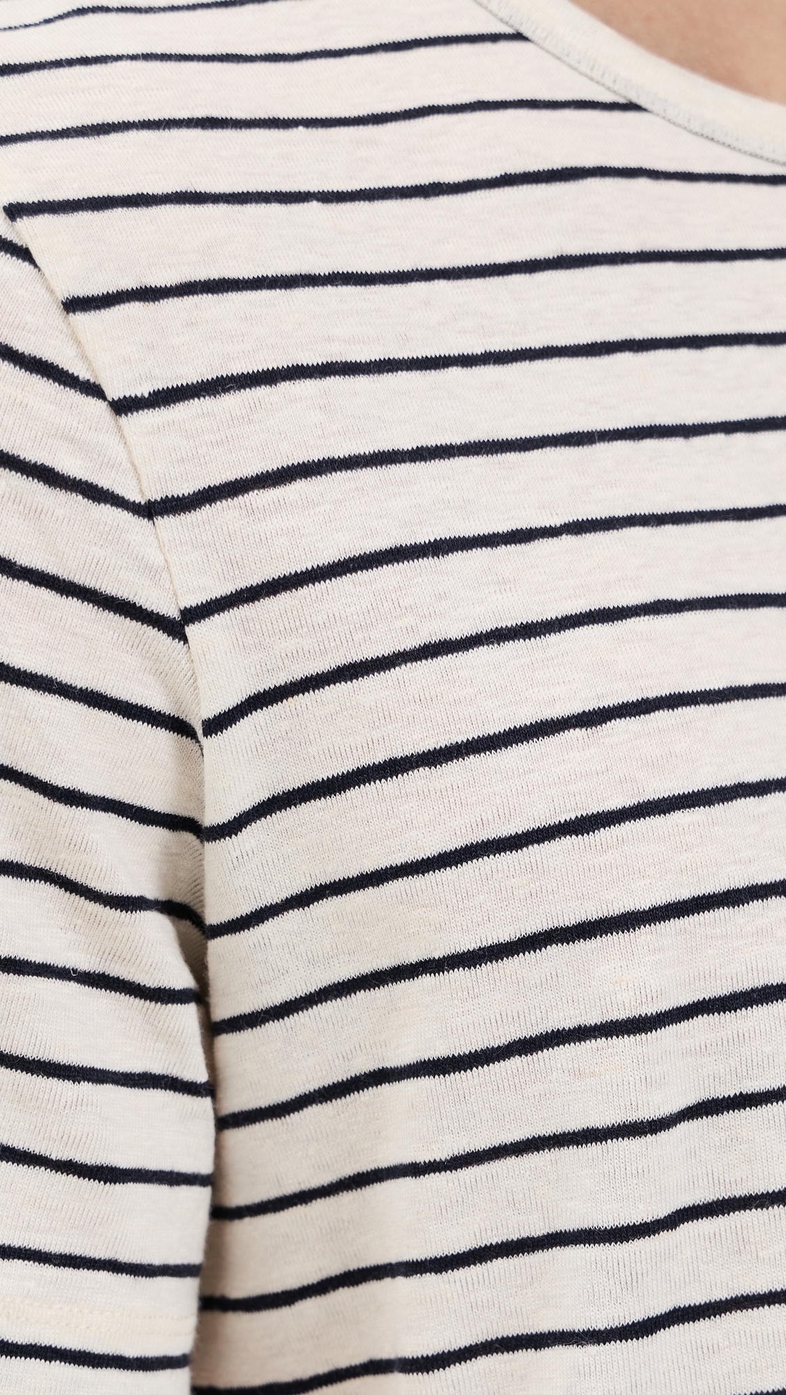 Stretch Linen Tee Midnight/Egret