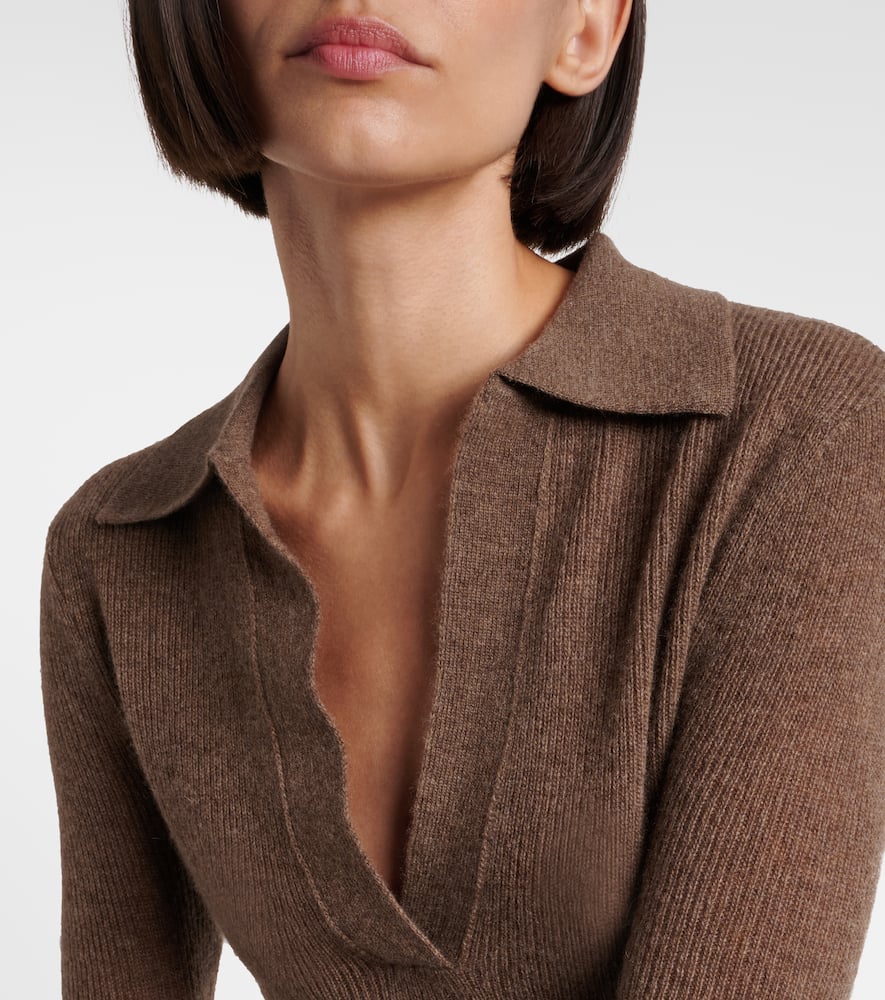Simone wool and cashmere polo sweater