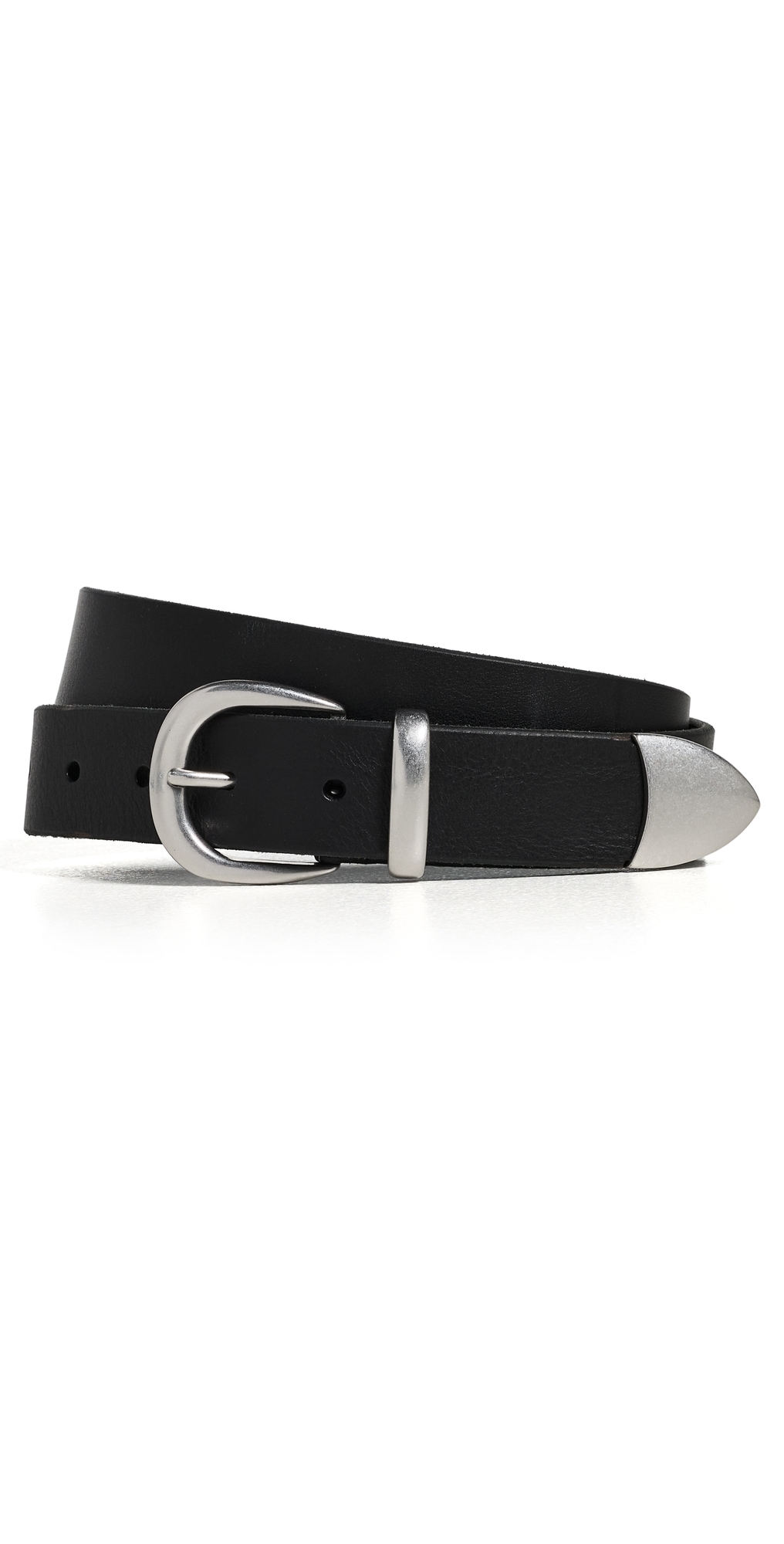 Western Bridle Leather Belt Black