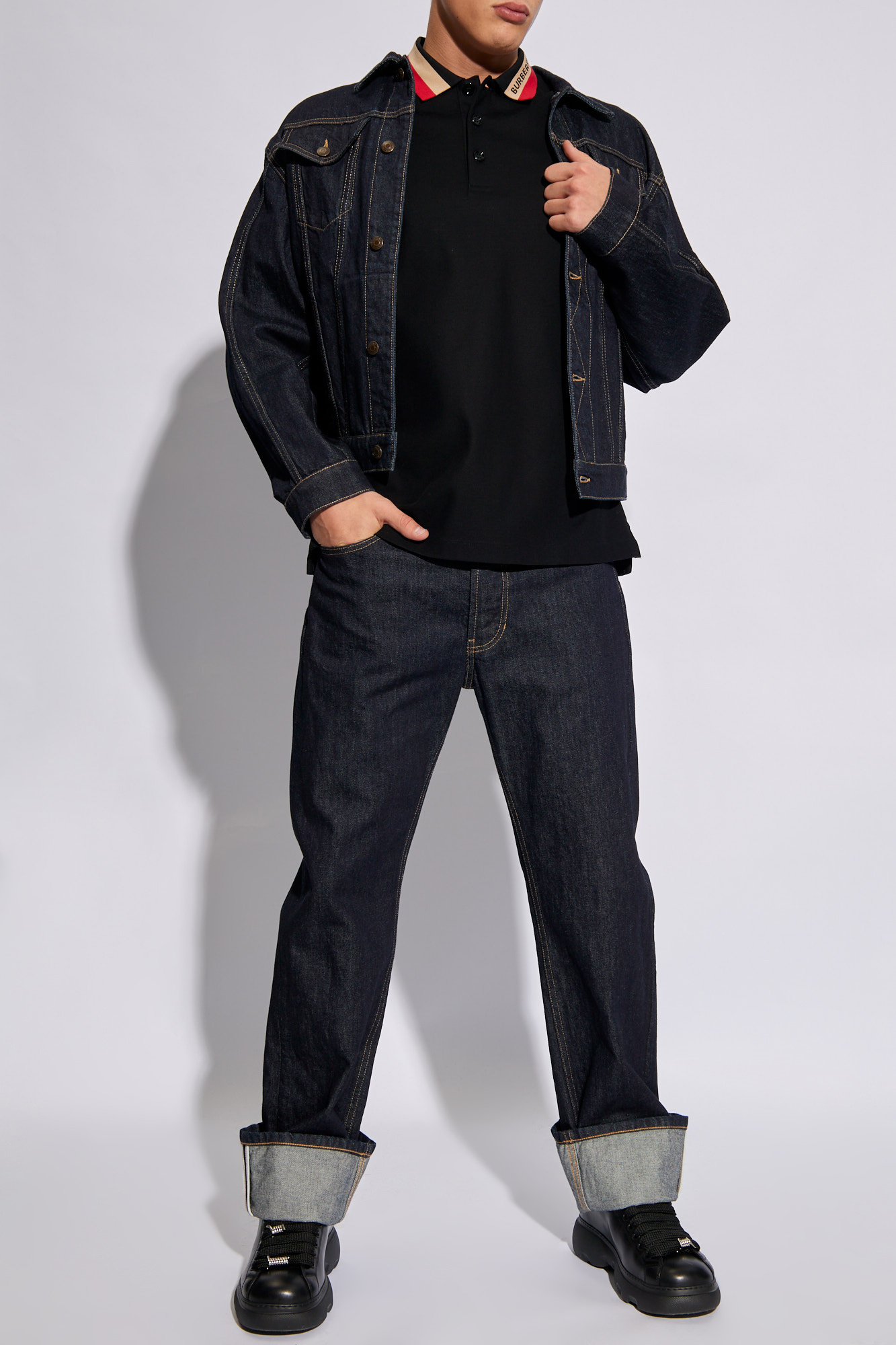 Polo Shirt With Logo, Men's, Black