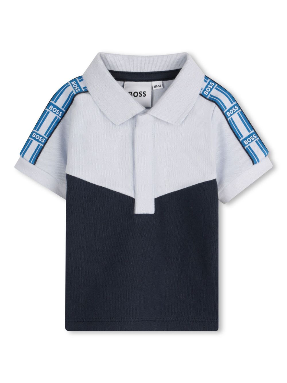 Logo-stripe polo shirt - Blue